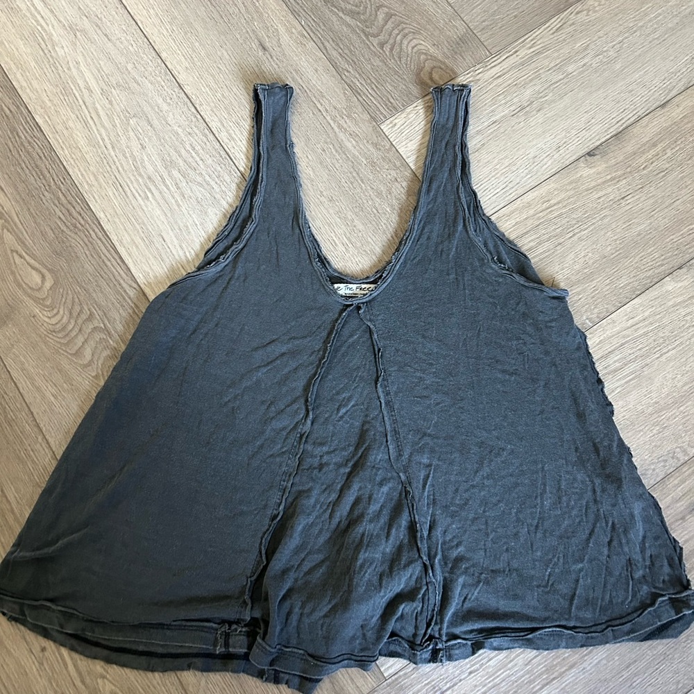 We the free black loose tank top